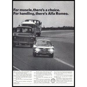 1972 Alfa Romeo GT Veloce Sports Car Vintage Print Ad Headlights Man Cave Art